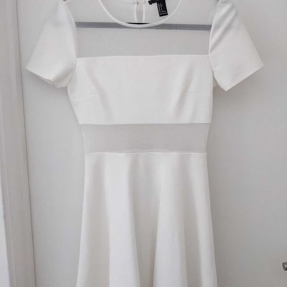 White sleeved dress